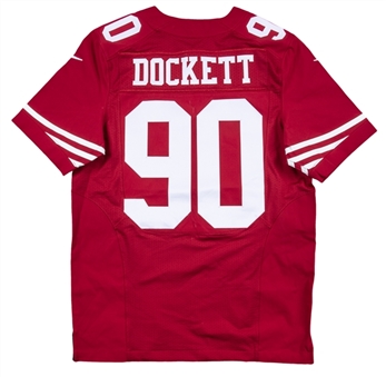 2015 Darnell Dockett Pre-Season Game Issued San Francisco 49ers Home Jersey